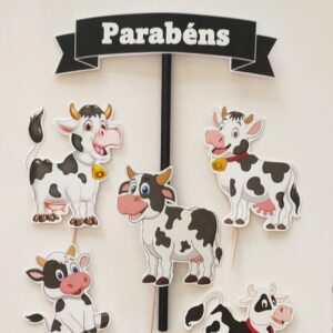 Topo de Bolo - Topper Vaquinhas